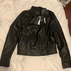 Black Faux Leather Jacket